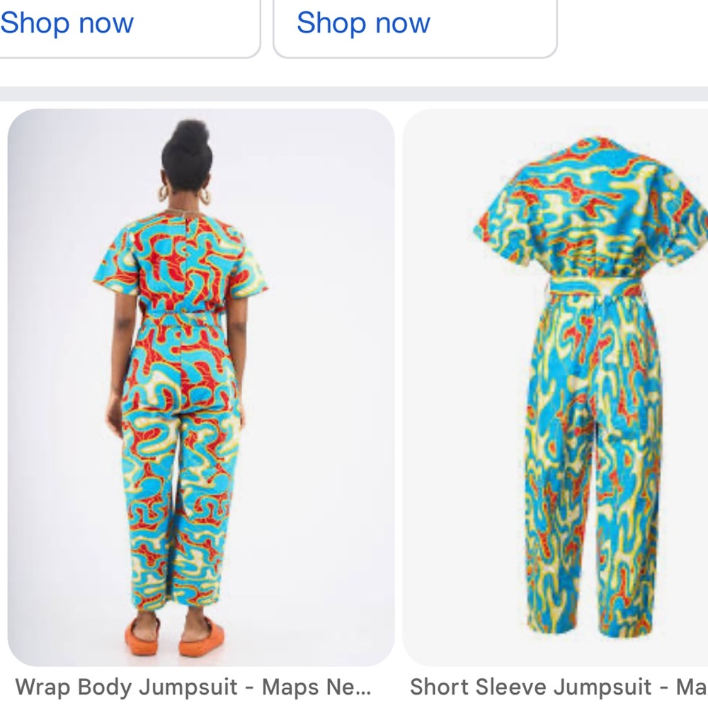 Yevu wrap front Colorful Abstract Patterned jumpsuit